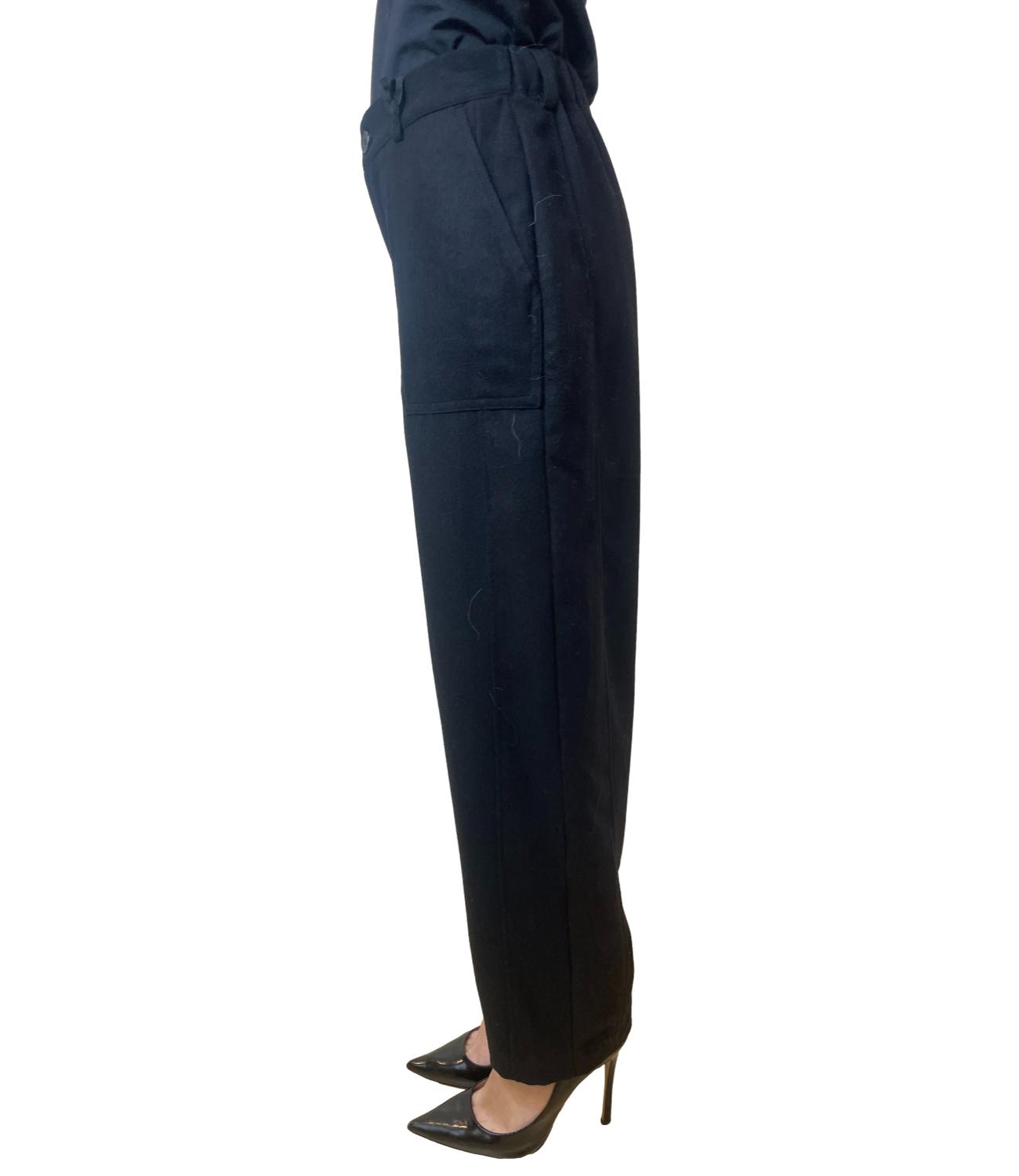 Vicolo pantalone flanella nero donna