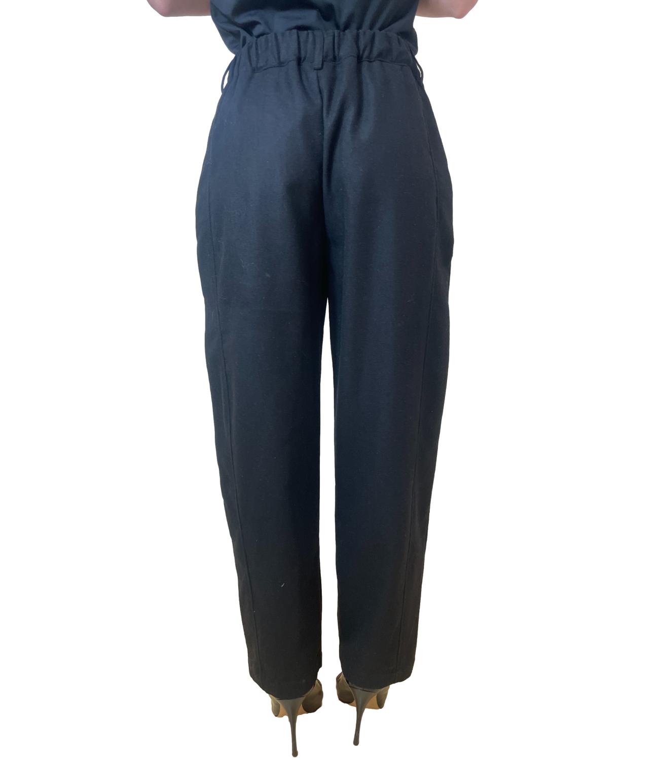 Vicolo pantalone flanella nero donna