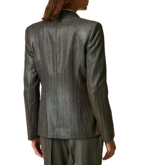 Actitude Twinset Blazer Antracite Spalmato da Donna