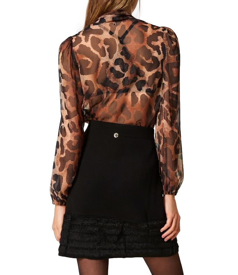 Actitude Twinset Gonna Nero da Donna