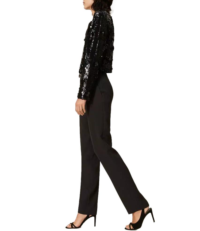 Actitude Twinset Pantalone Nero da Donna