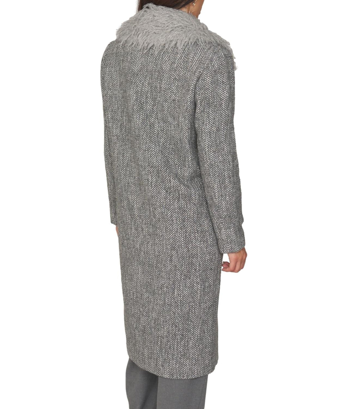 Actitude Twinset Cappotto Grey Herringbone Donna