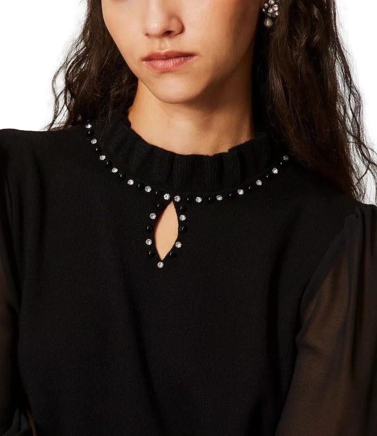 Actitude Twinset Abito Nero da Donna
