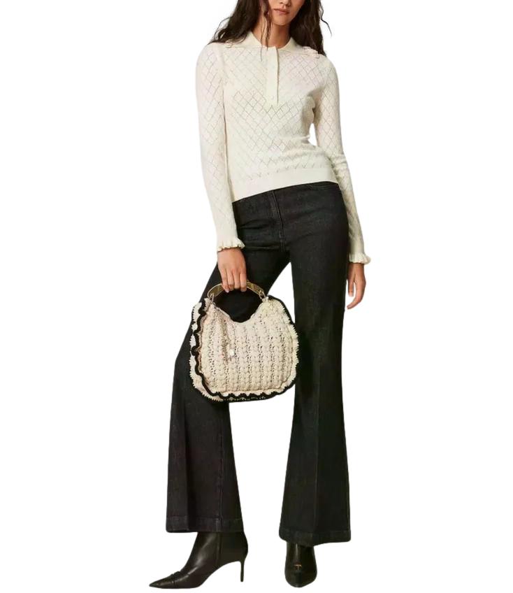 Actitude Twinset Polo Neve da Donna