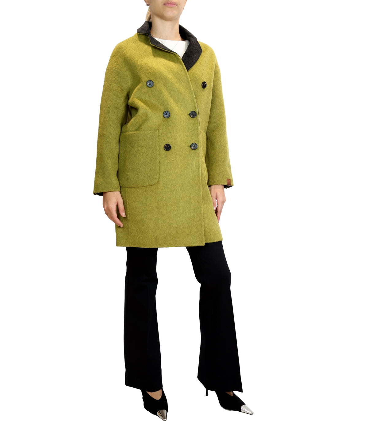 Alexs Bravo Cappotto Green/grey da Donna