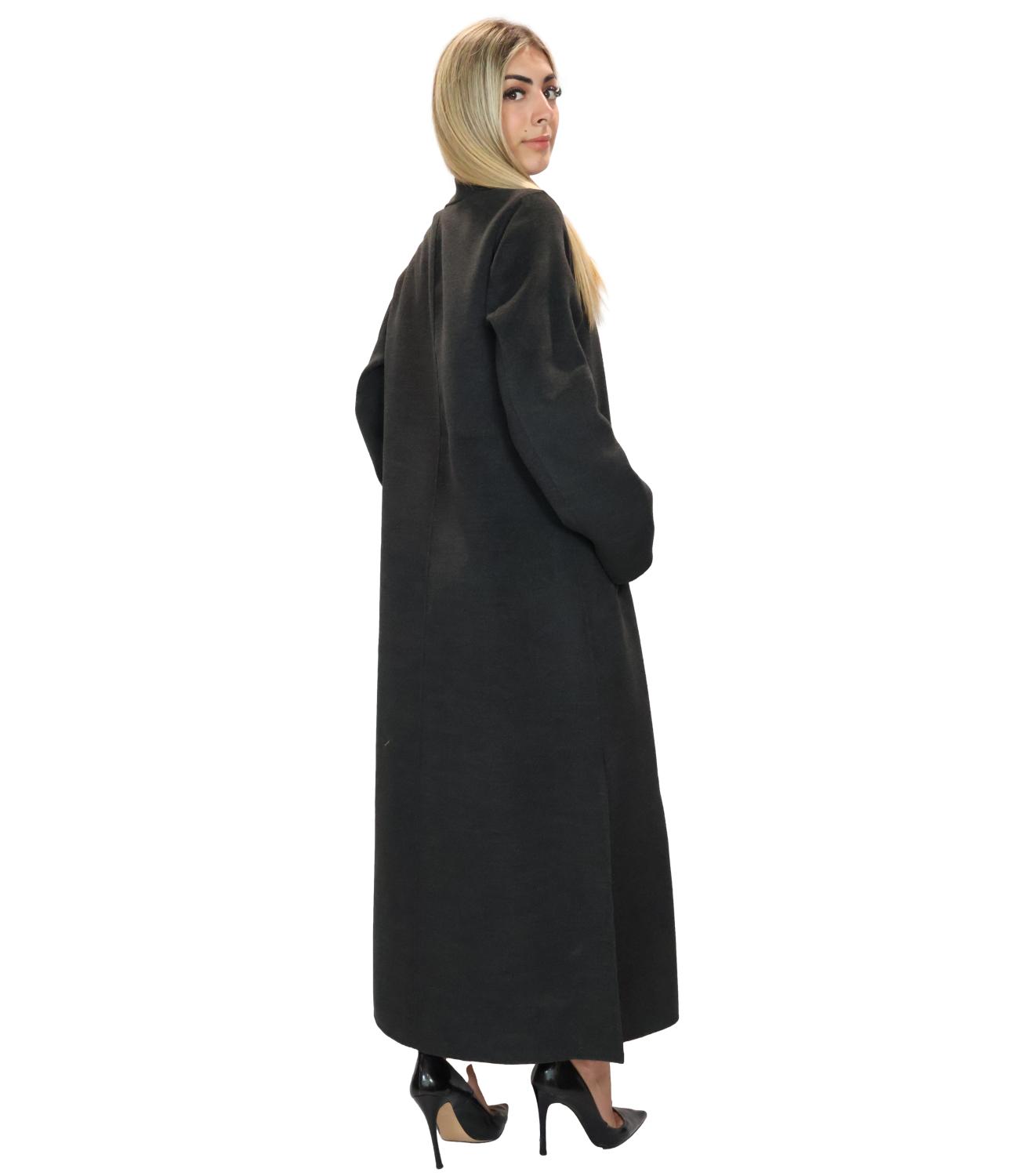 Emme Marella Cappotto Grigio Scuro Melange da Donna