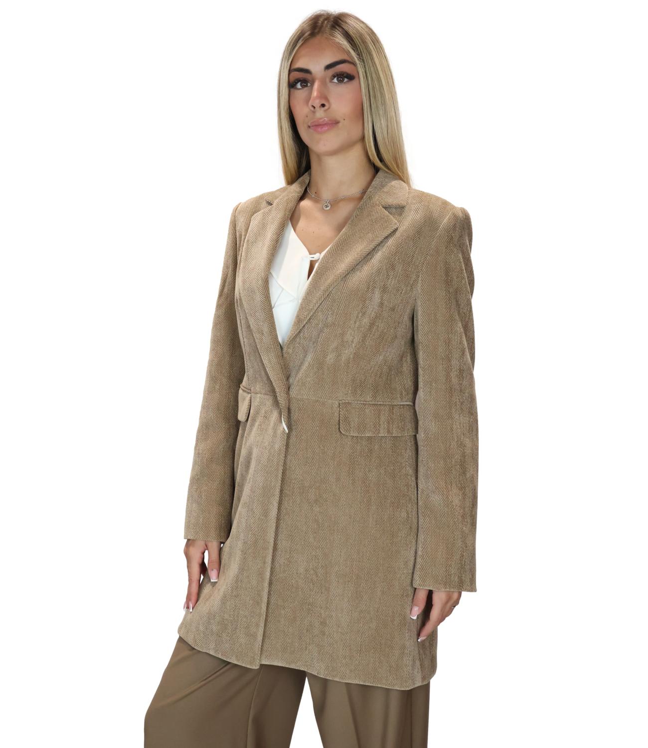 Emme Marella Giaccone Beige da Donna