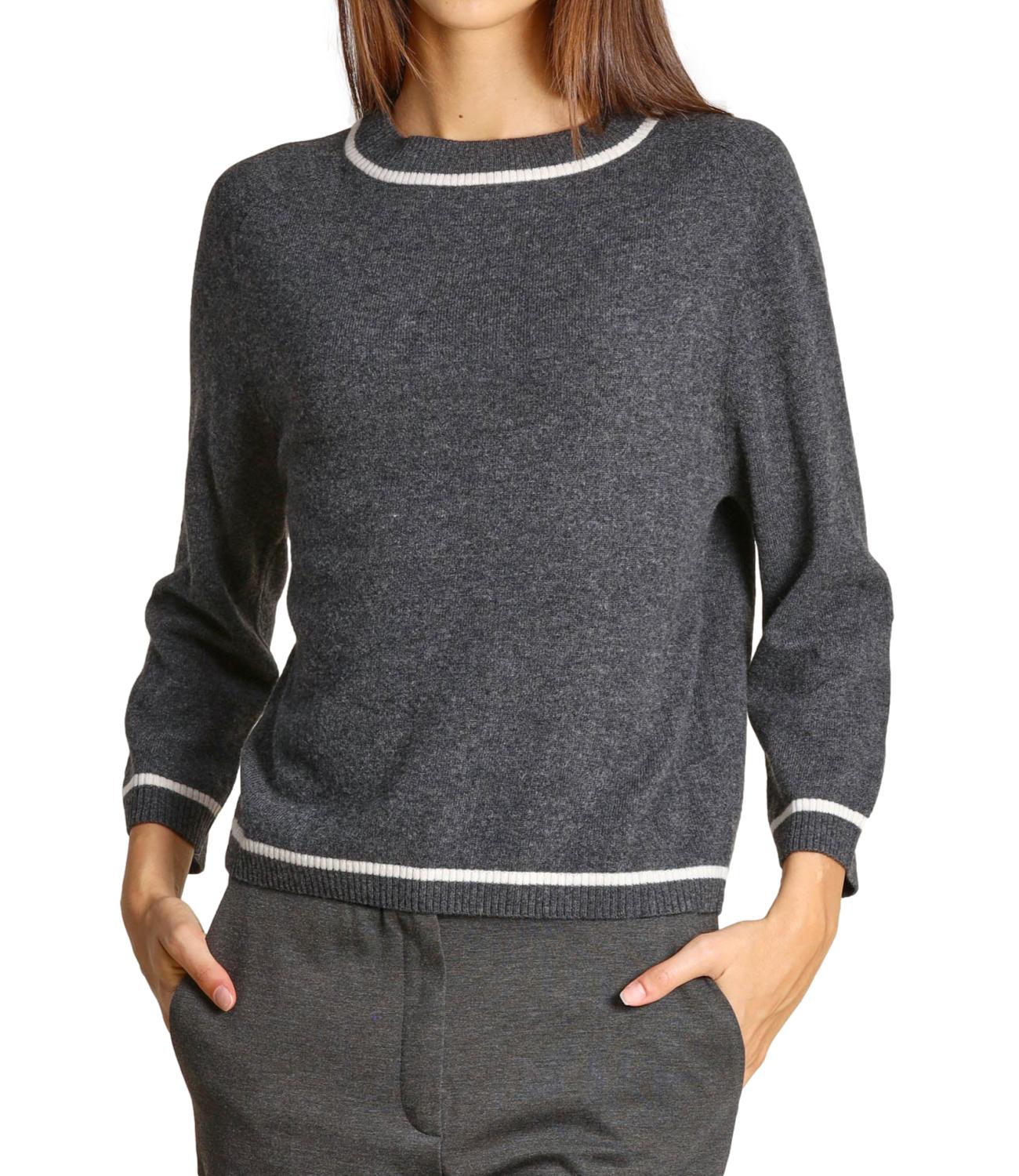 Emme Marella Maglia Grigio Scuro Melange da Donna