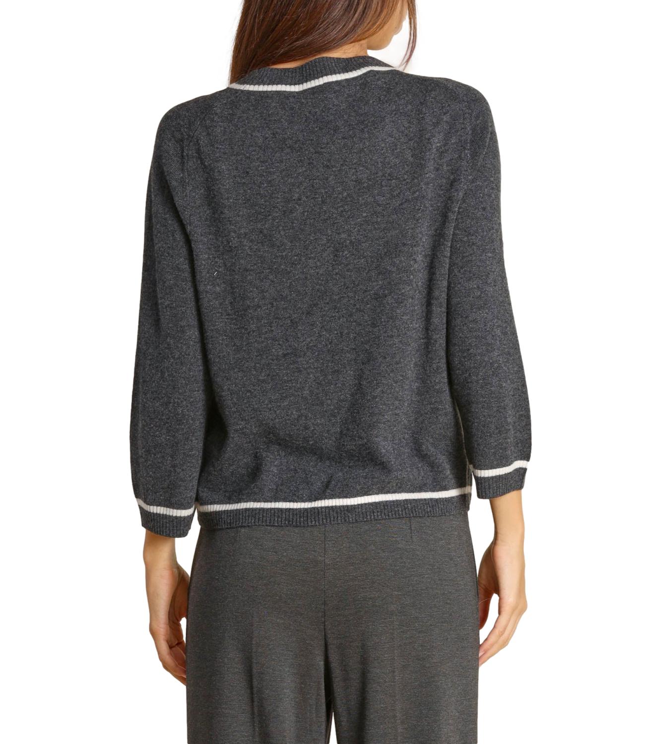Emme Marella Maglia Grigio Scuro Melange da Donna