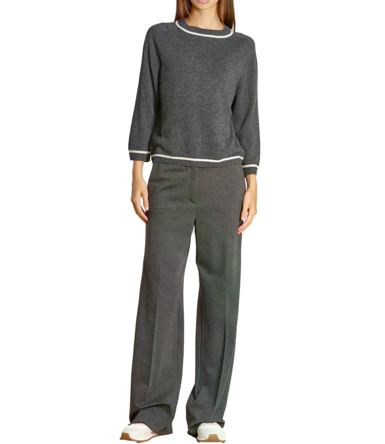 Emme Marella Maglia Grigio Scuro Melange da Donna