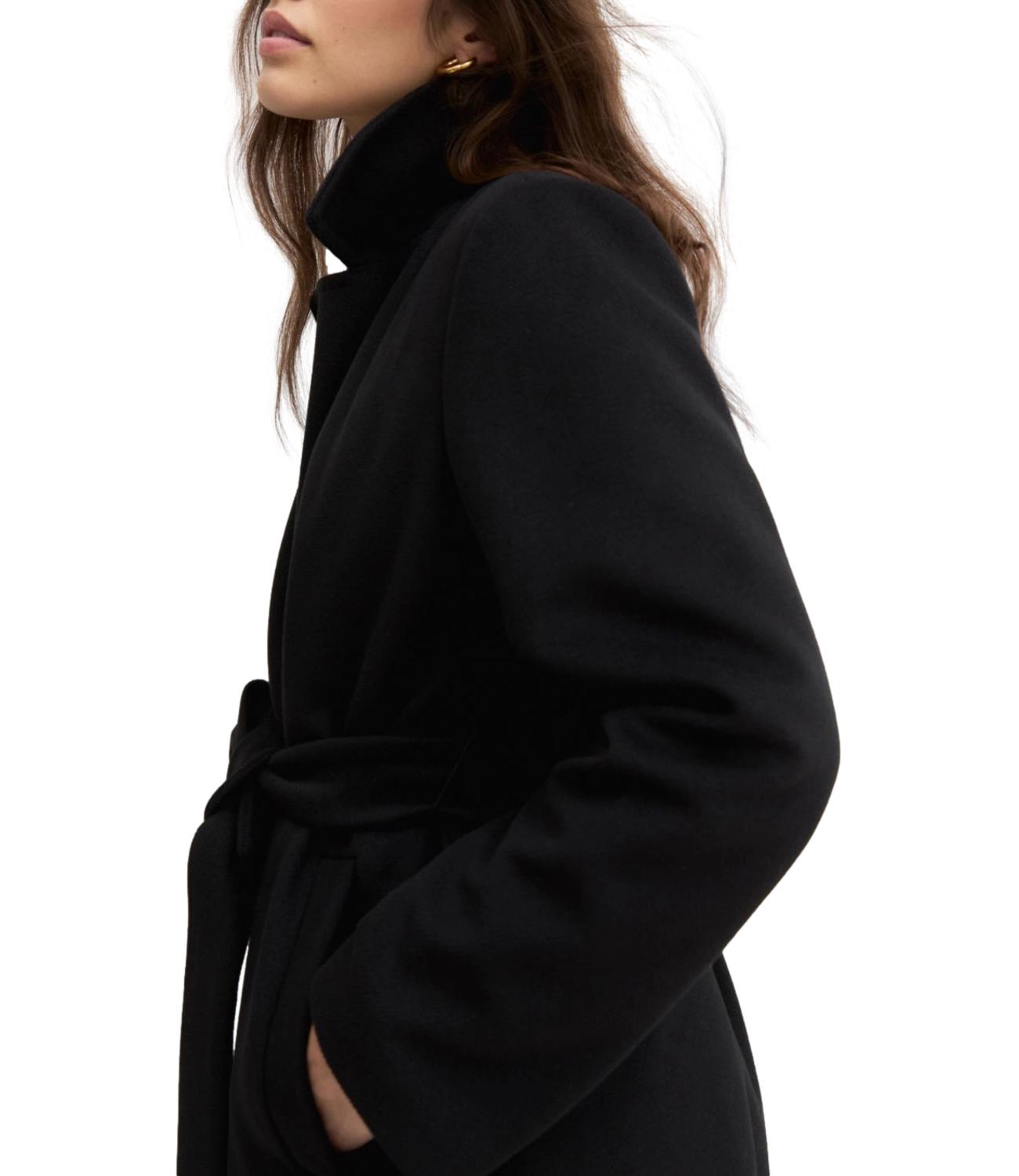 Emme Marella Cappotto Nero da Donna