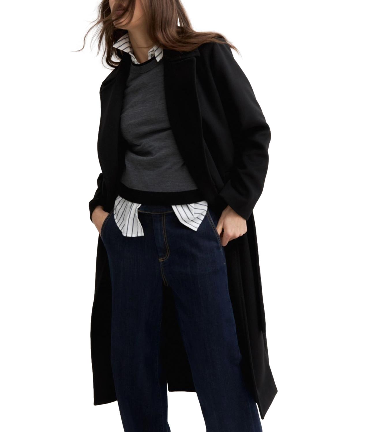 Emme Marella Cappotto Nero da Donna