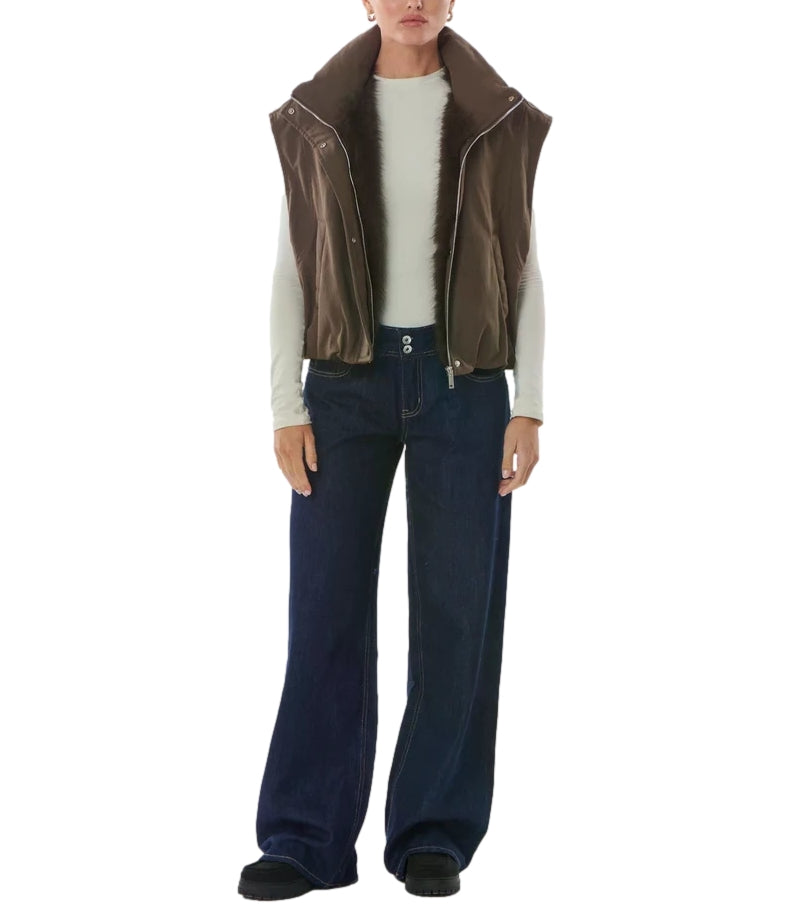 Giovanni Paris Gilet Marrone da Donna