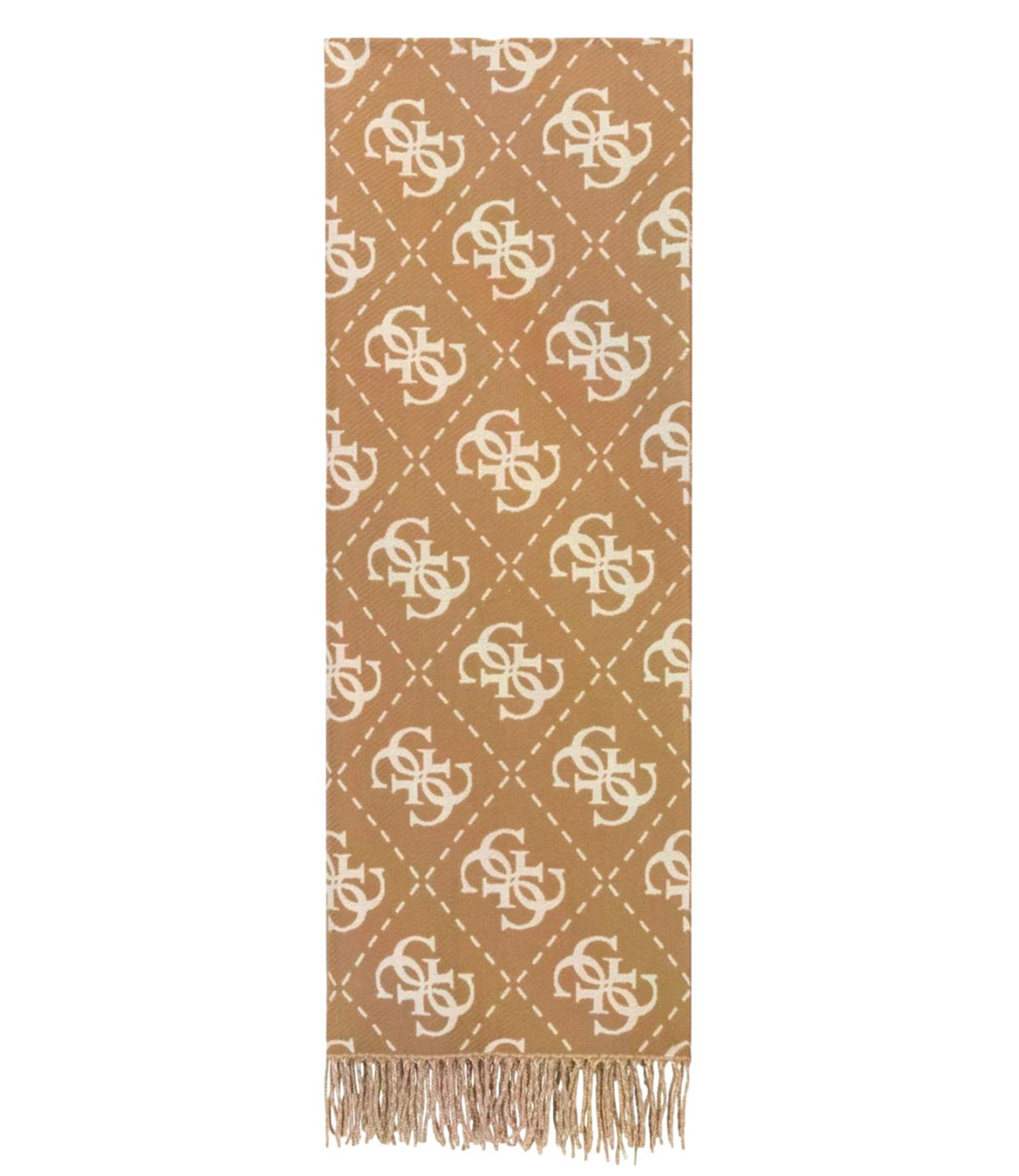 Guess Sciarpa/Foulard Latte Logo Brown da Donna