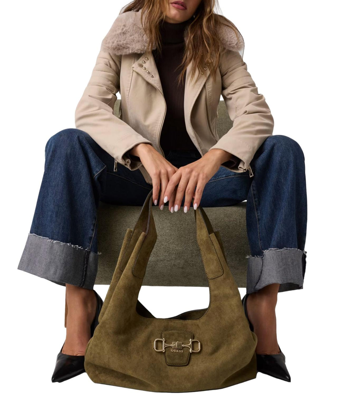 Guess Borsa Olive da Donna