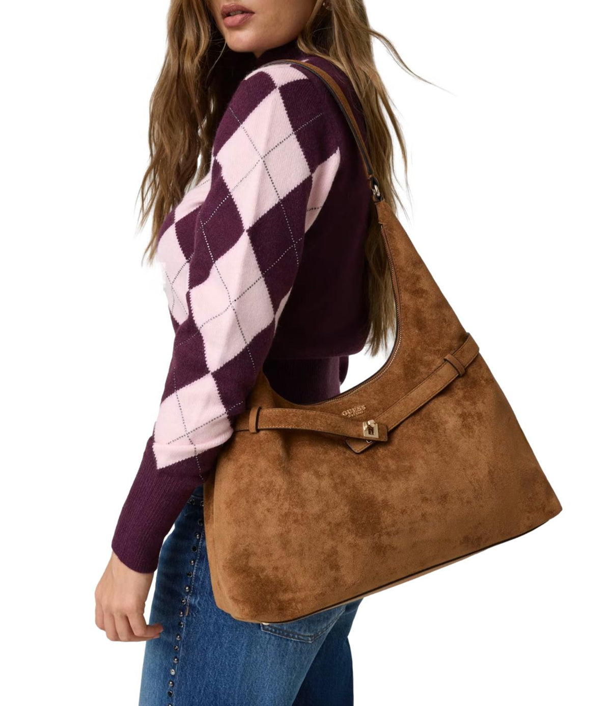 Guess Borsa Cognac da Donna