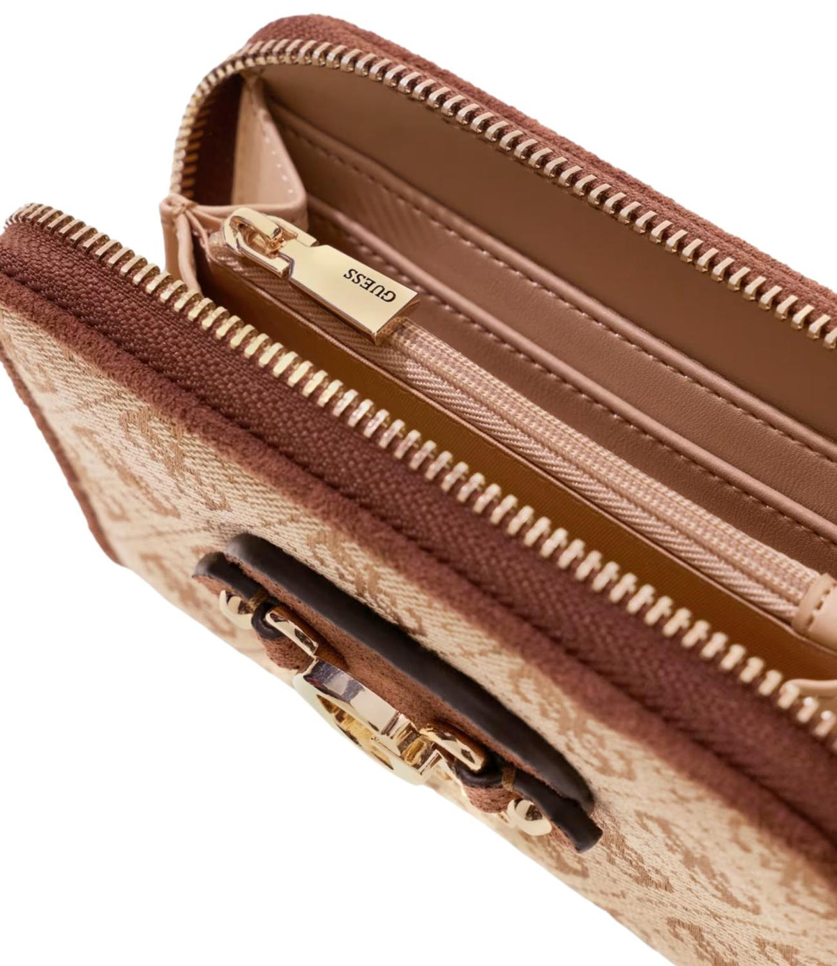 Guess Portafogli Latte Logo/brown da Donna
