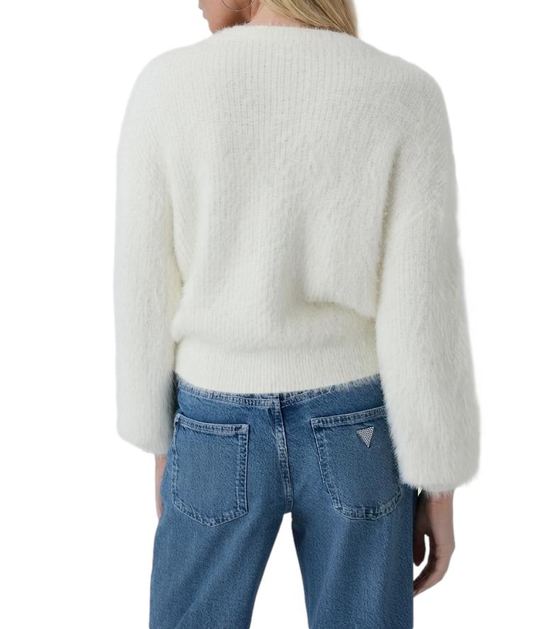 Guess Cardigan Gabrielle Cream White Donna