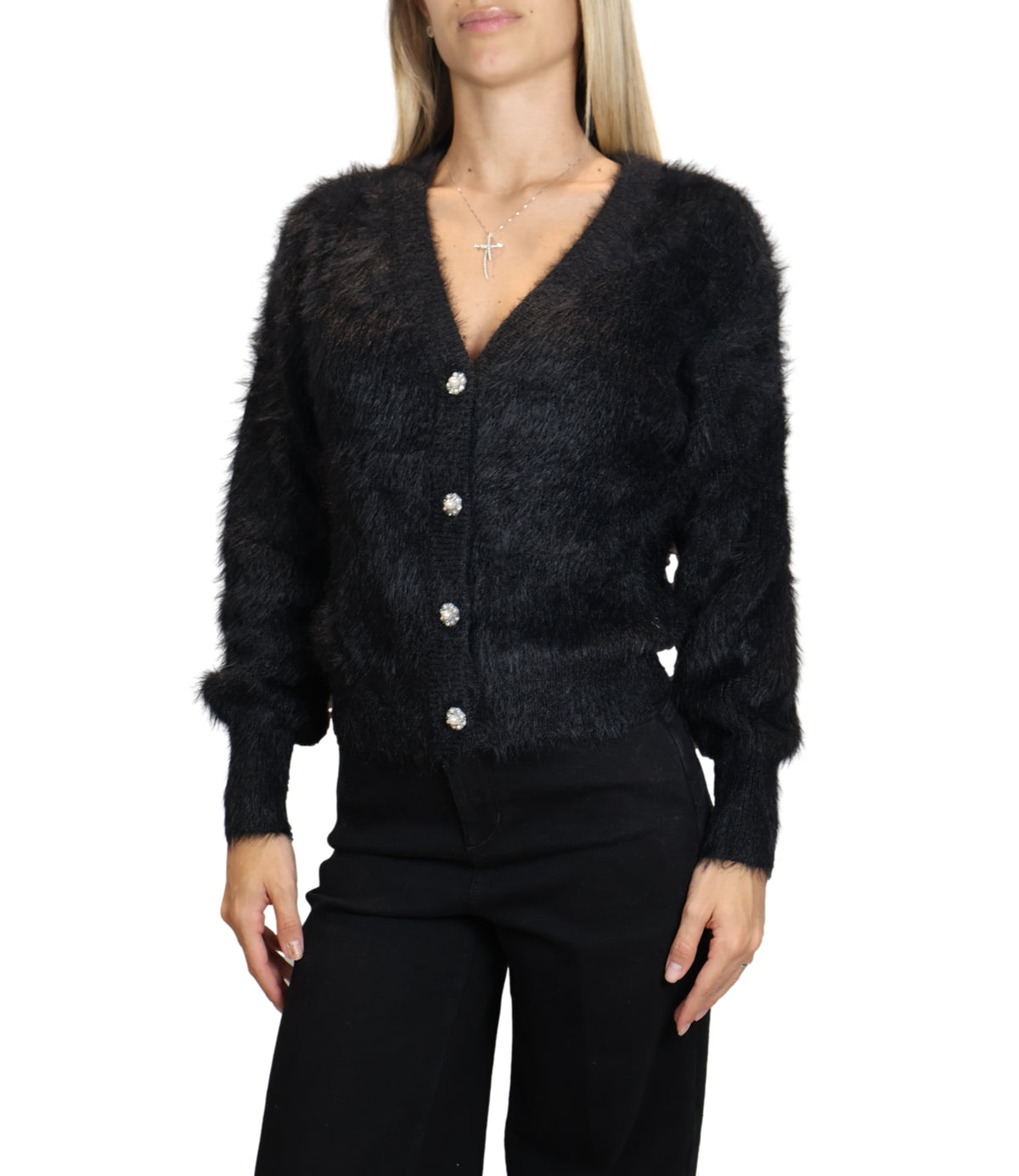 Guess Cardigan Jet Black A996 da Donna