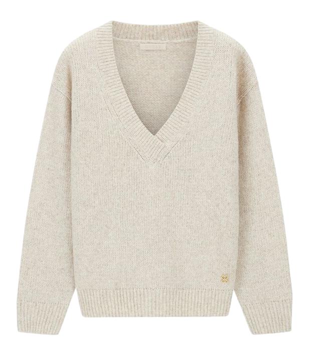 Guess Maglia Jolene Creme Bruleé Sequins Donna