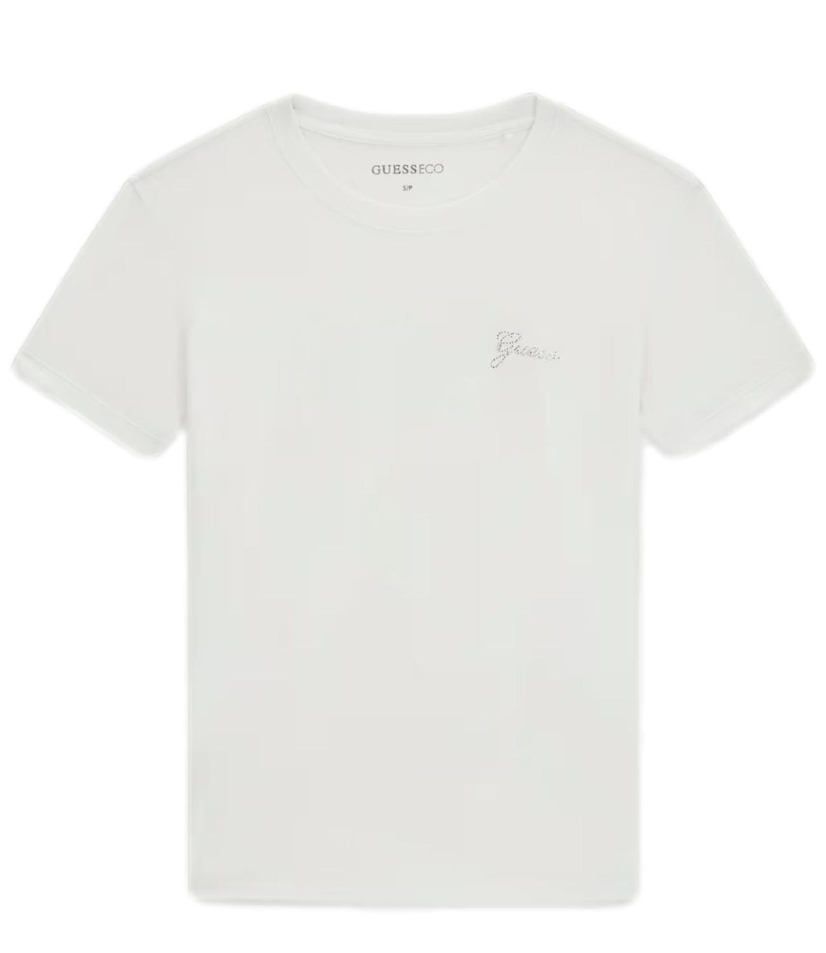 Guess T-shirt New Ss Cn Mini Logo Tee Bianco Donna