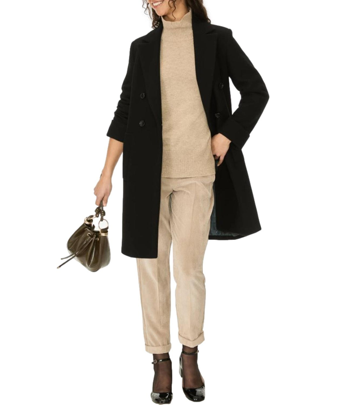 Iblues Cappotto Nero da Donna