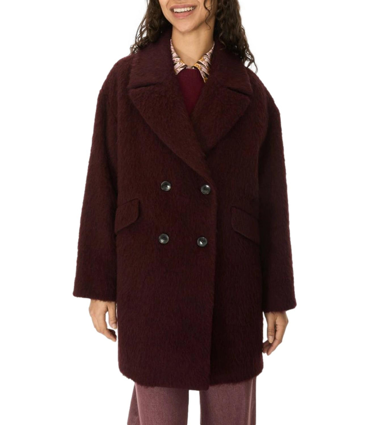 Iblues Cappotto Bordeaux da Donna