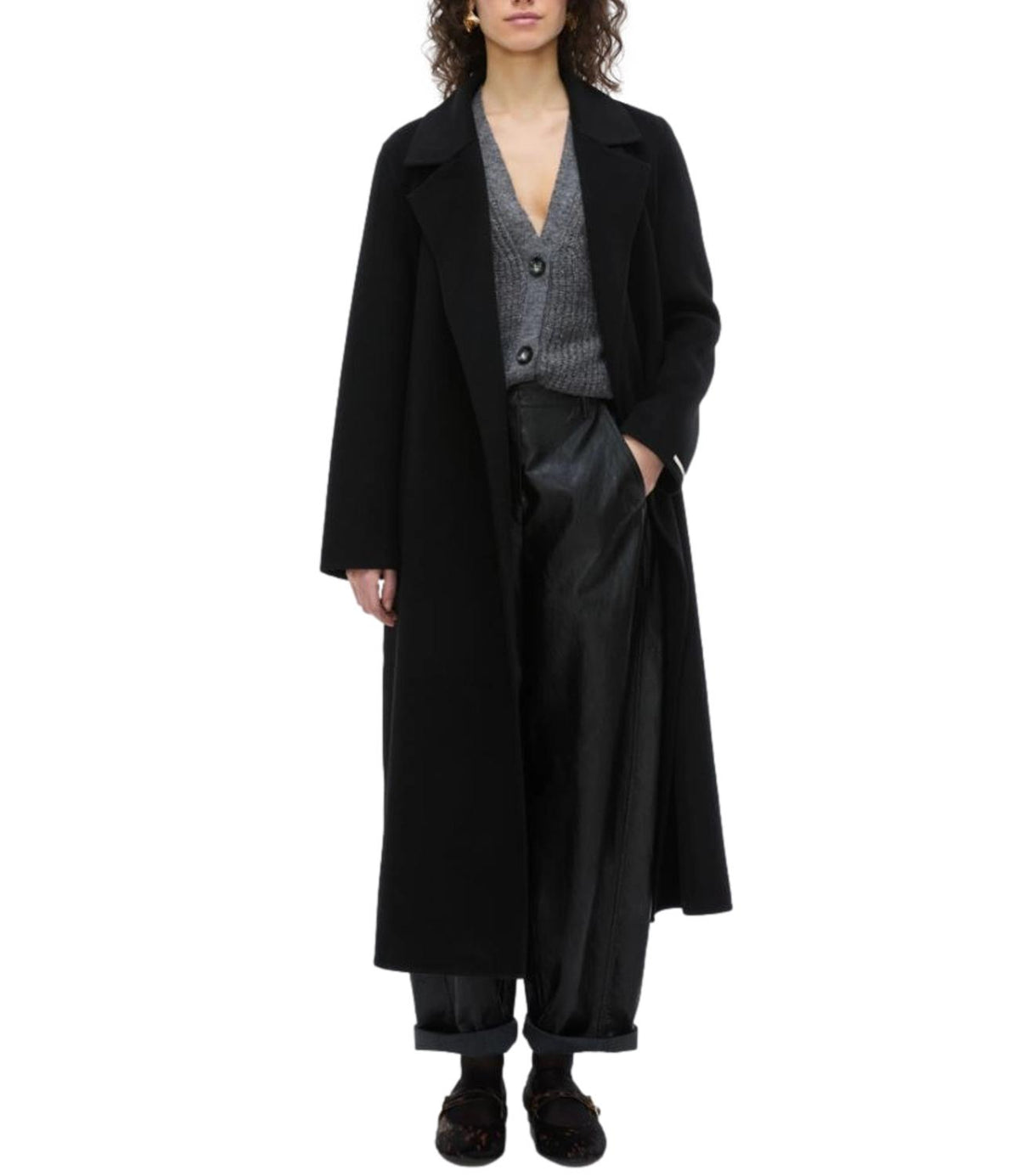 Iblues Cappotto Nero da Donna