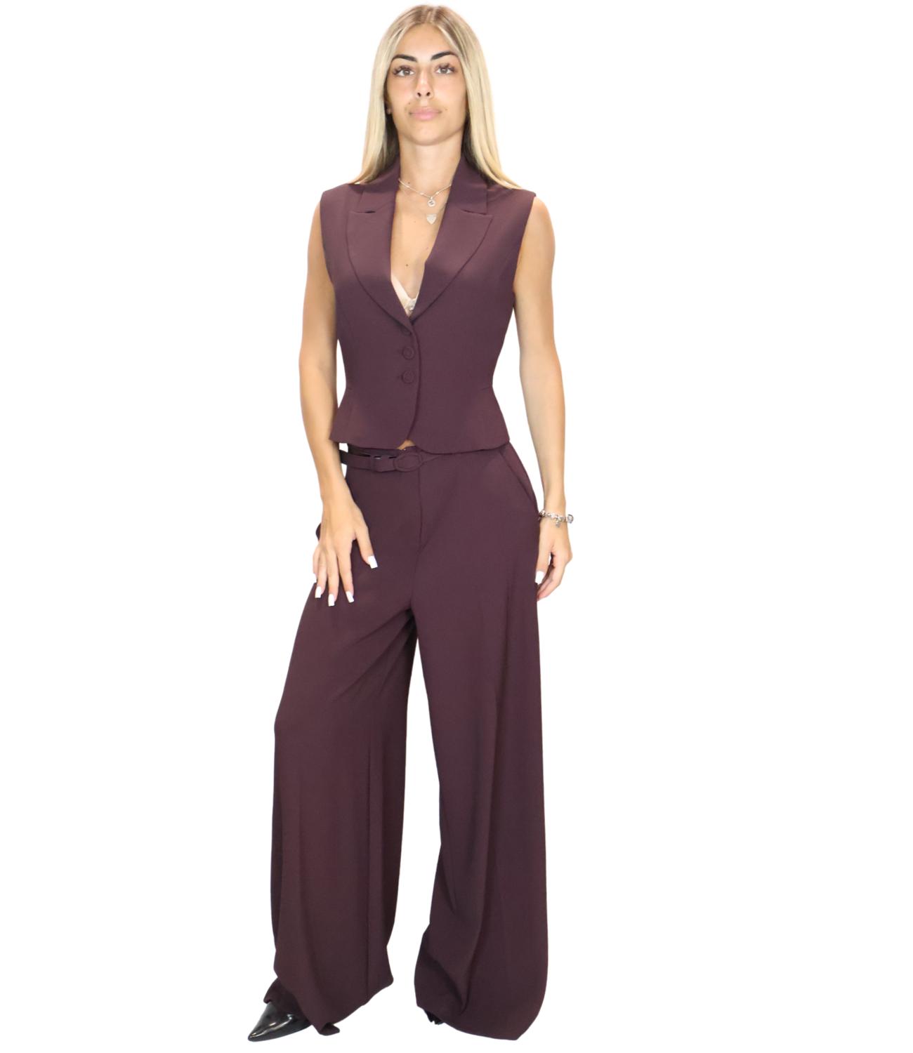 Imperial Gilet Plum Noir da Donna