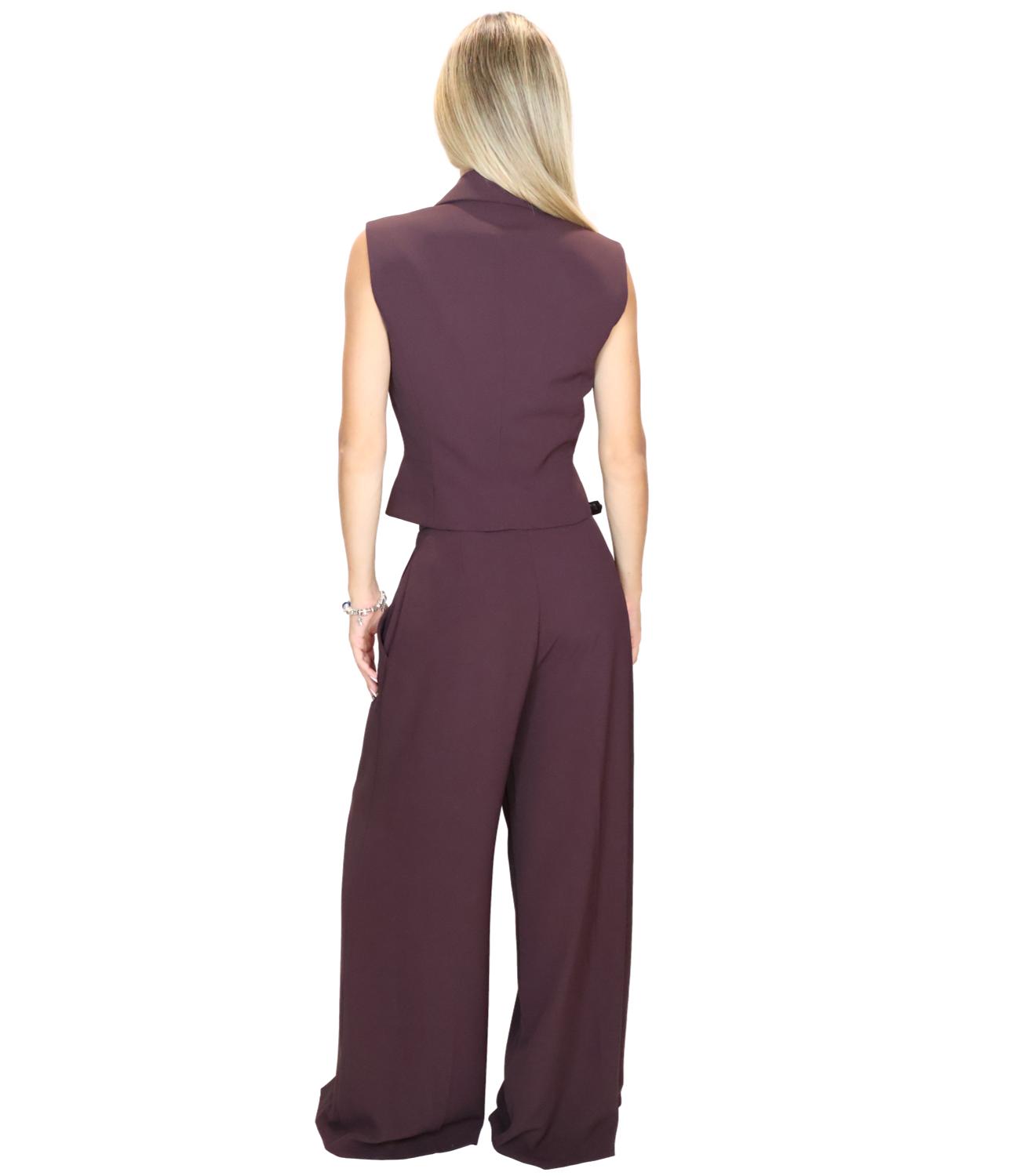 Imperial Gilet Plum Noir da Donna