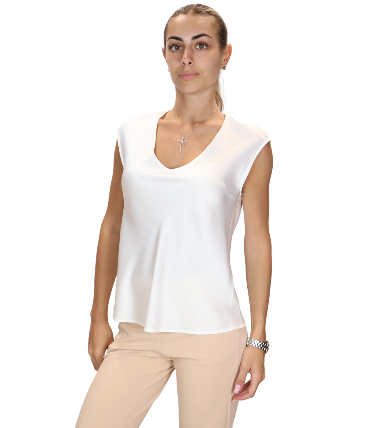 Imperial Canotta Off White da Donna