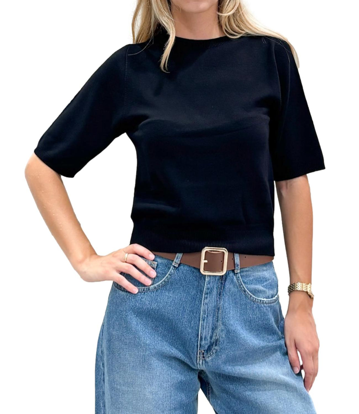 Kontatto Maglia NerO-Black da Donna