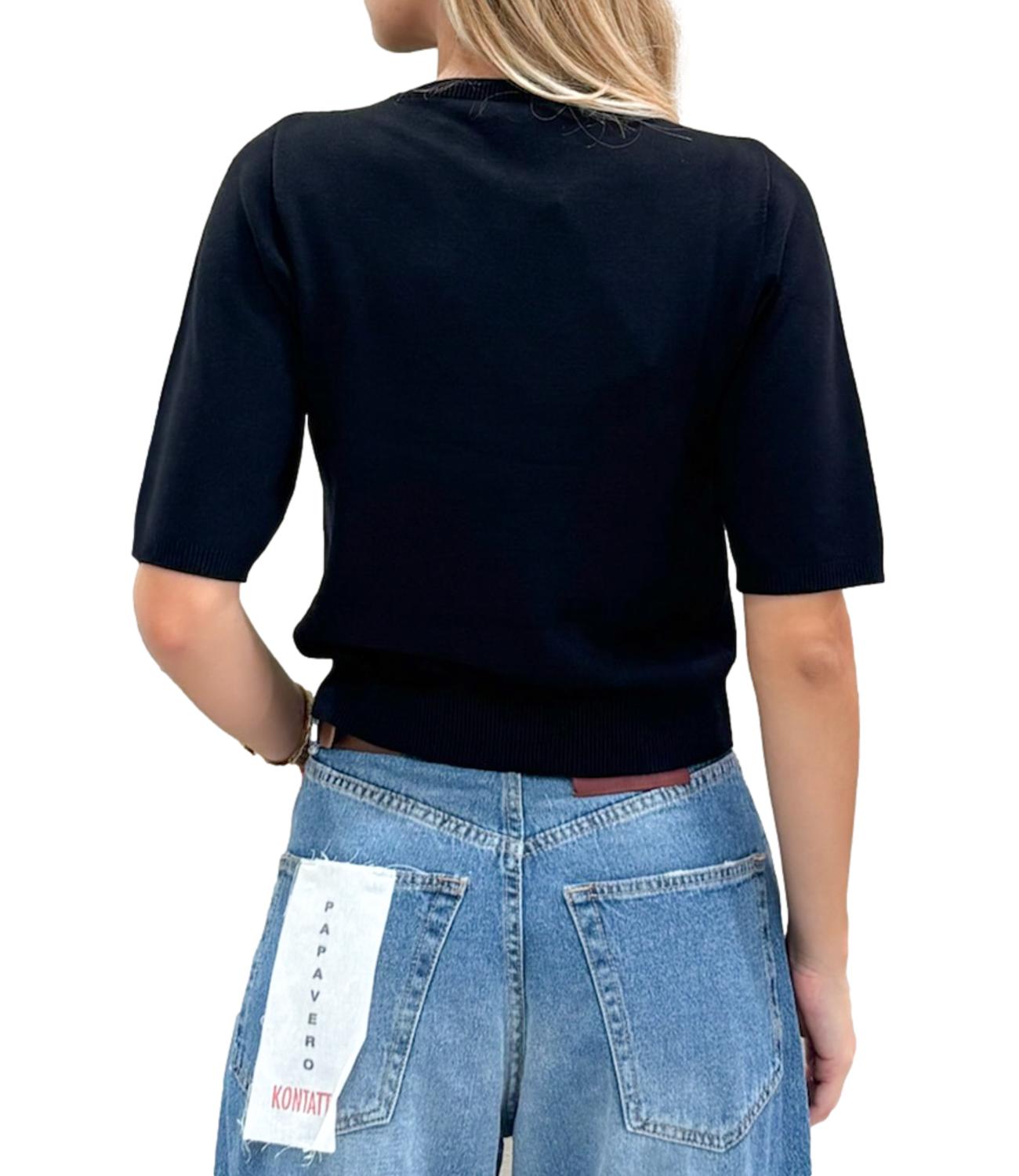Kontatto Maglia NerO-Black da Donna