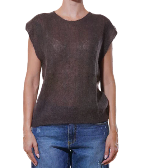 Kontatto Gilet Moka da Donna