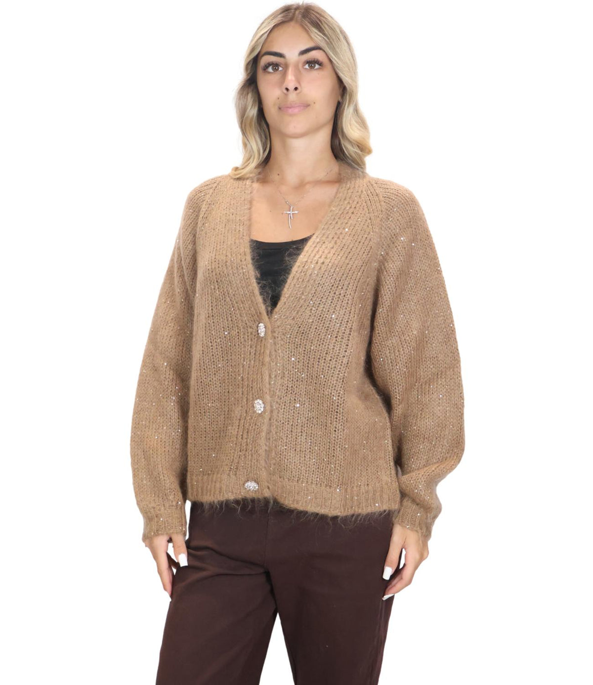 Kontatto Cardigan Mastice da Donna
