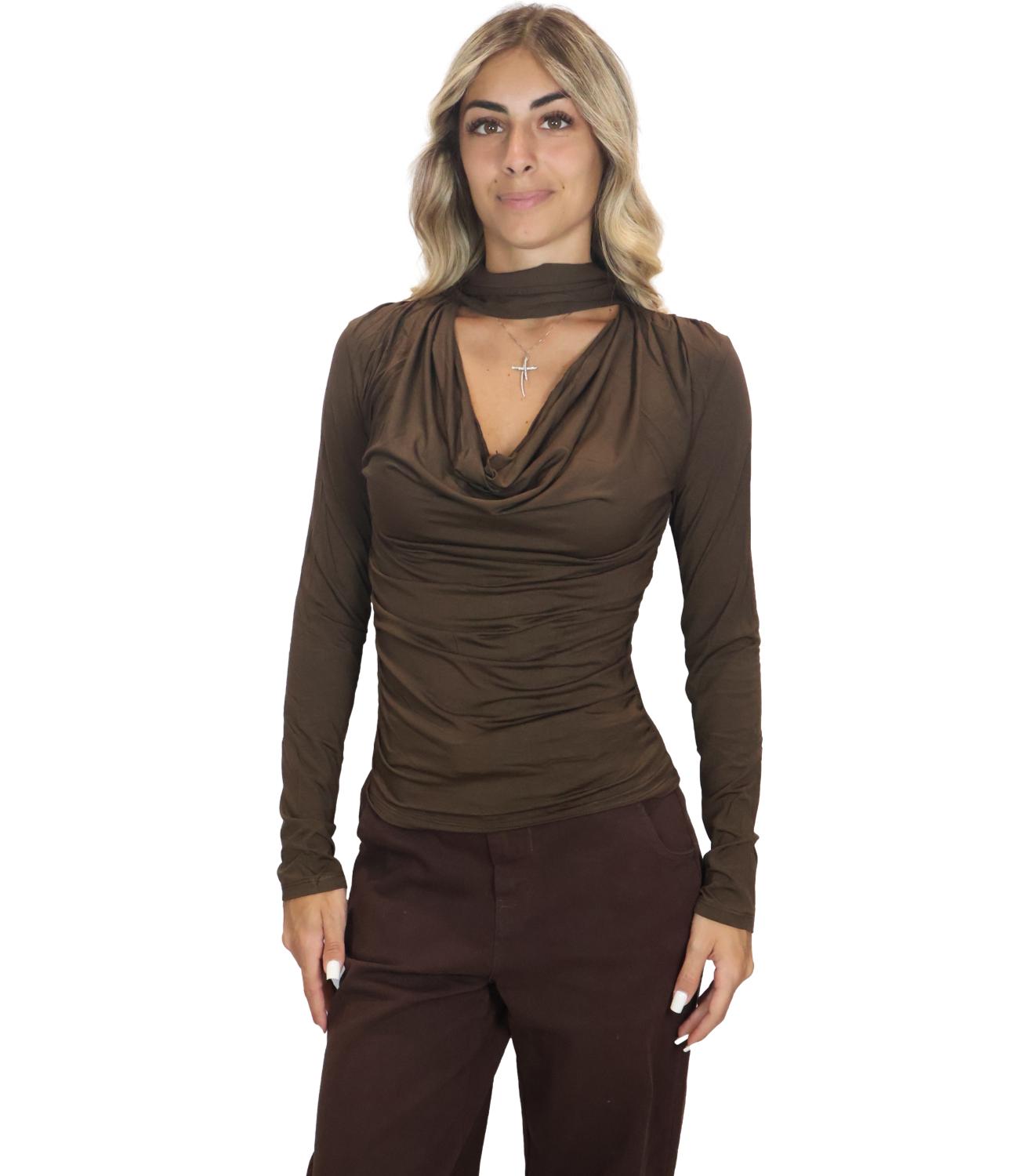 Kontatto Blusa Moka da Donna