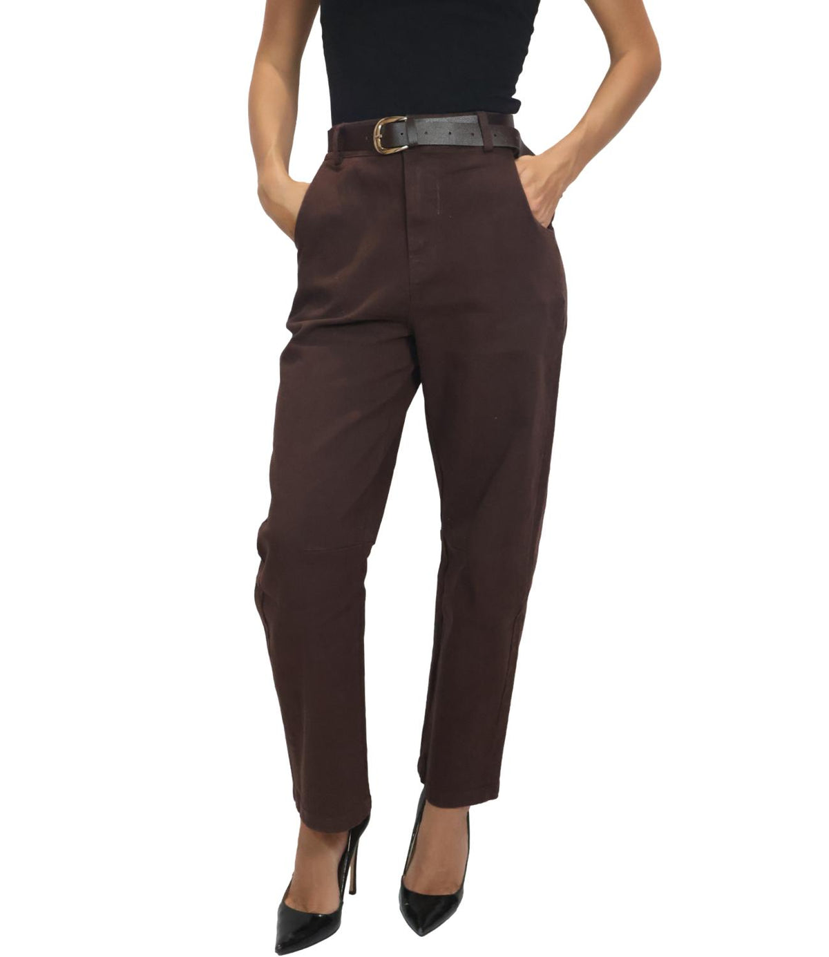 Kontatto Pantalone Moka da Donna