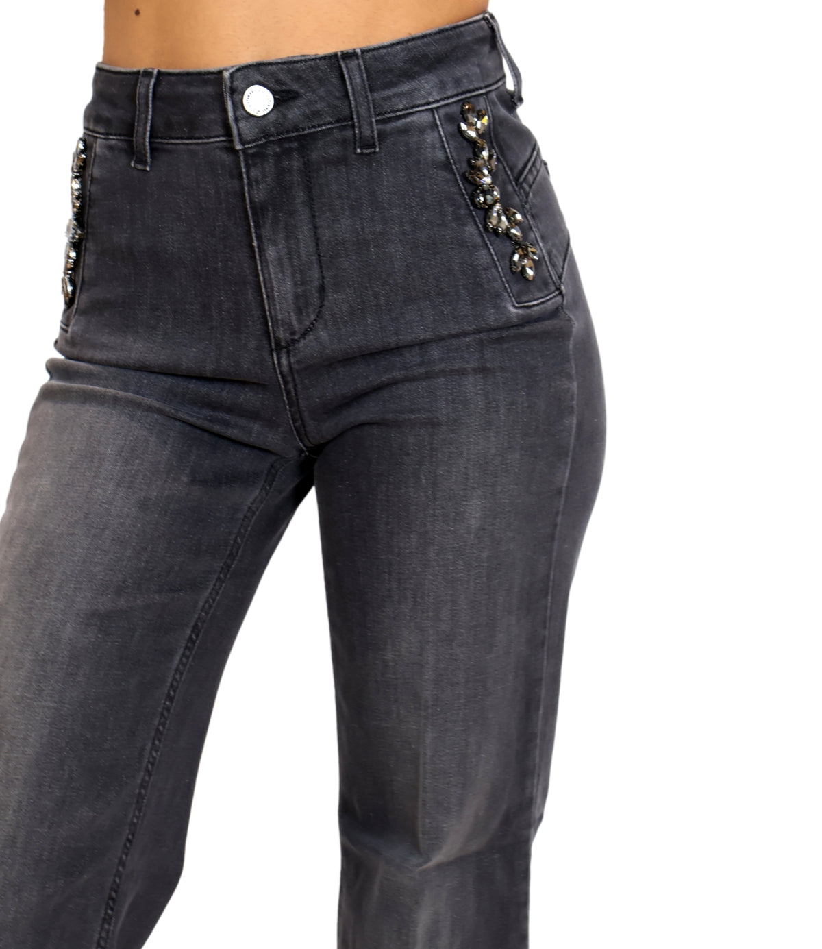Liu jo Jeans Den.grey Buttons Was da Donna