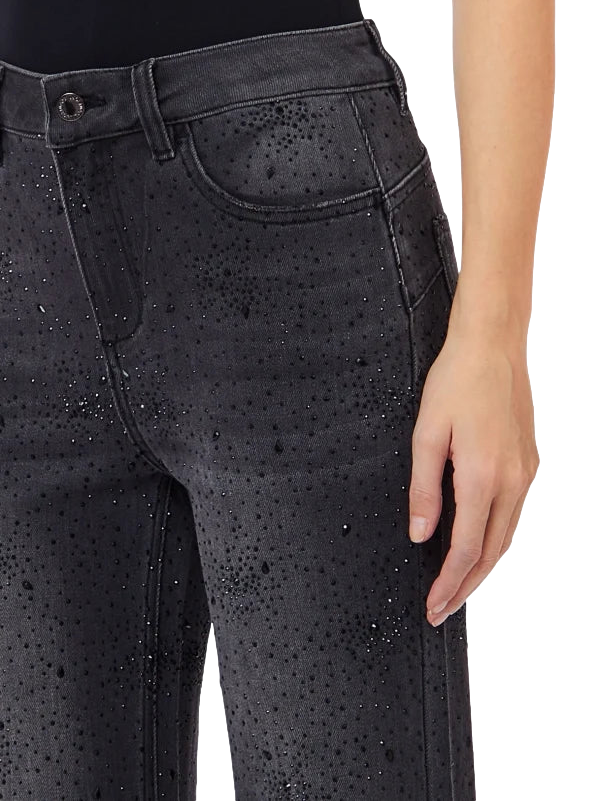 Liu jo Pantalone Den.black Glam Wash da Donna