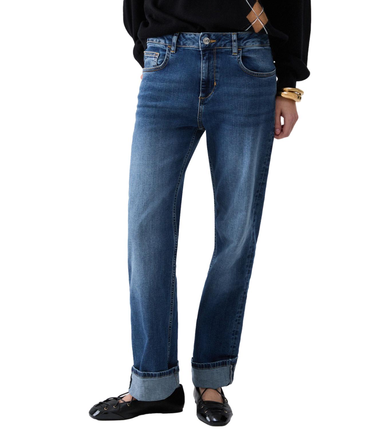 Liu jo Pantalone Denim Den.blu Mid Comfort da Donna