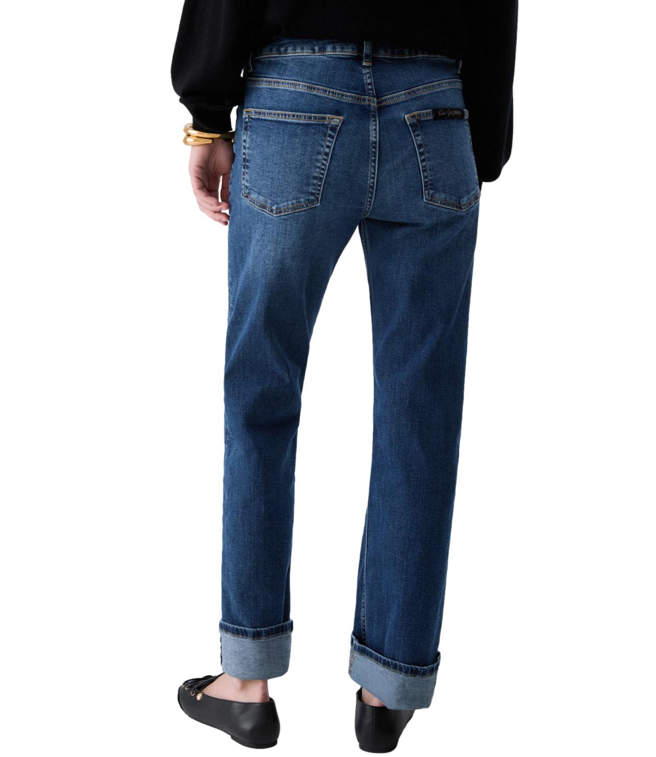 Liu jo Pantalone Denim Den.blu Mid Comfort da Donna