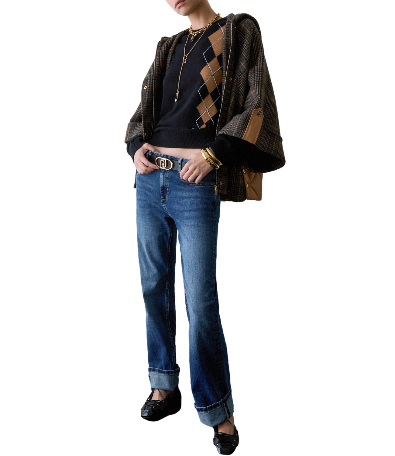 Liu jo Pantalone Denim Den.blu Mid Comfort da Donna