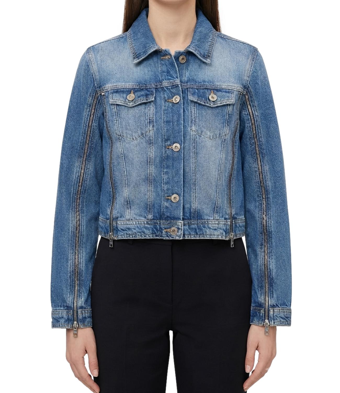 Liu jo Giubbotto Den.blue Vint.zip wa da Donna
