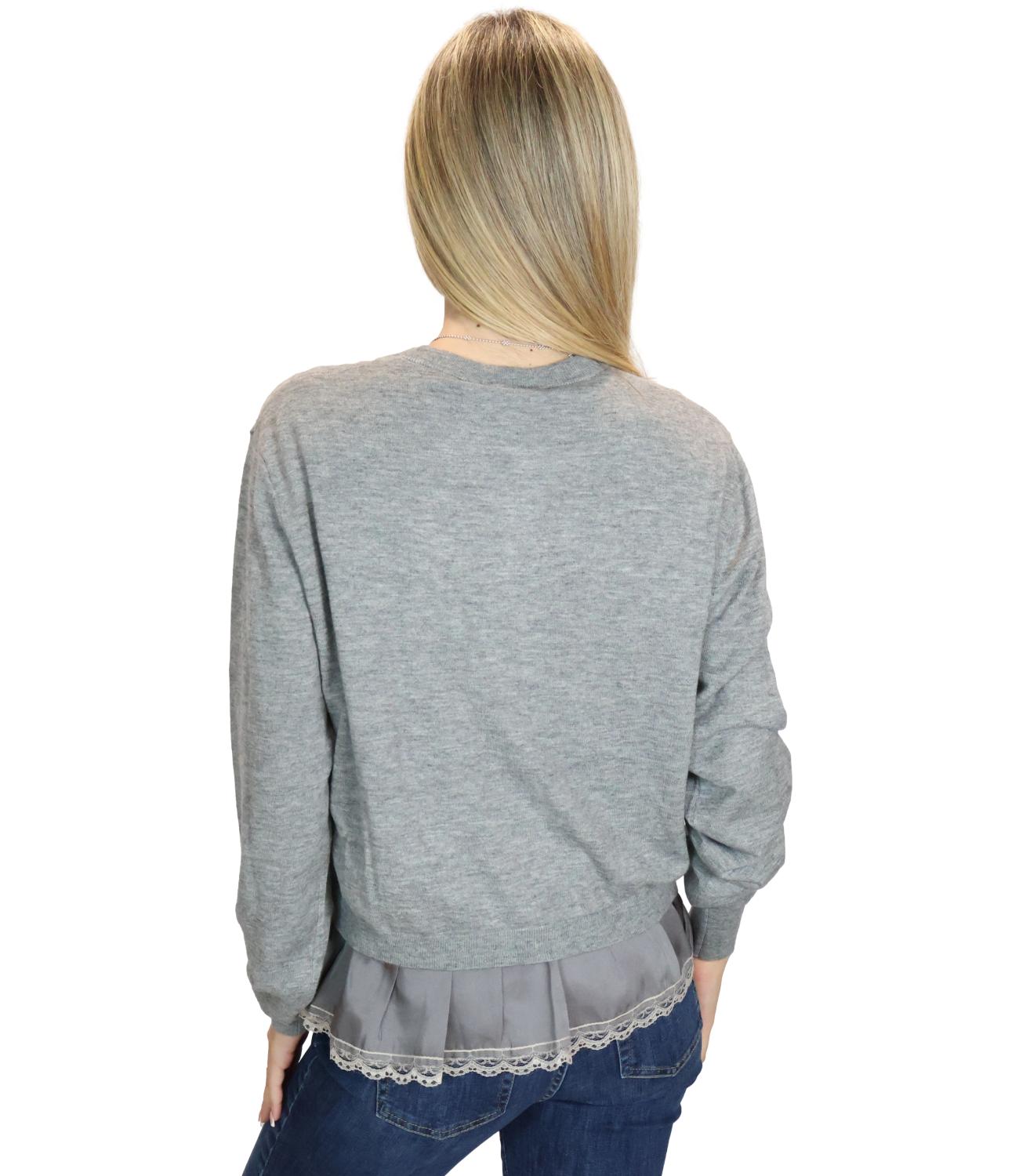 Liu jo Maglia Grigio Md.melange da Donna