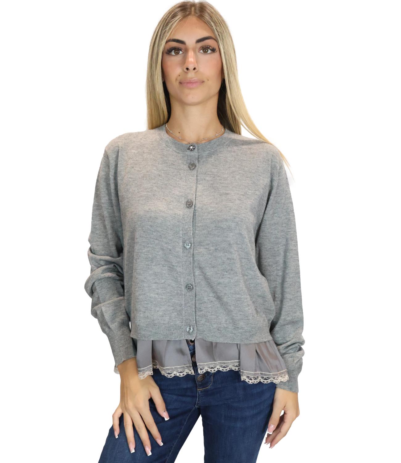 Liu jo Maglia Grigio Md.melange da Donna