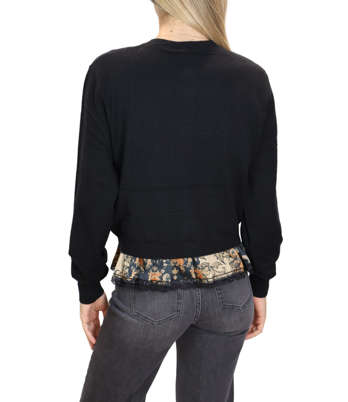 Liu jo Cardigan Black/blossom Patch da Donna