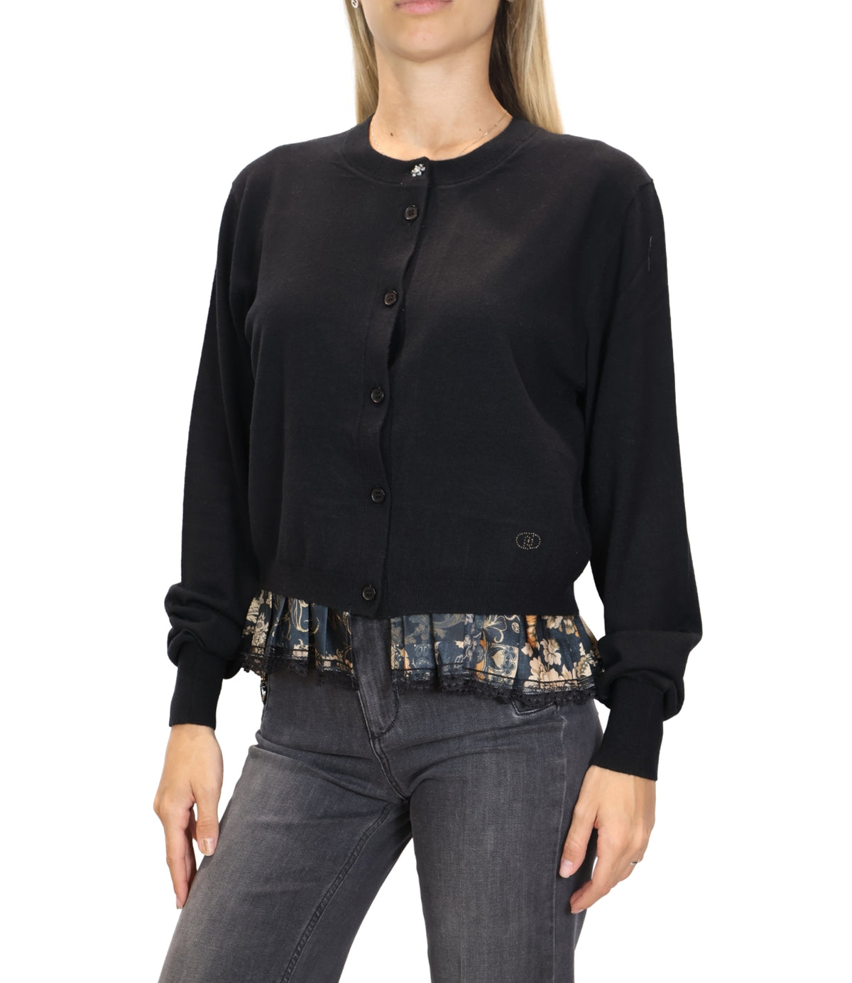 Liu jo Cardigan Black/blossom Patch da Donna