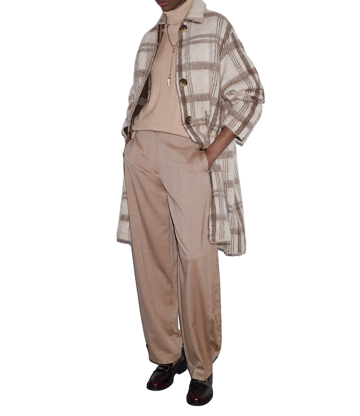 Liu jo Cappotto Jacq Brown Check da Donna