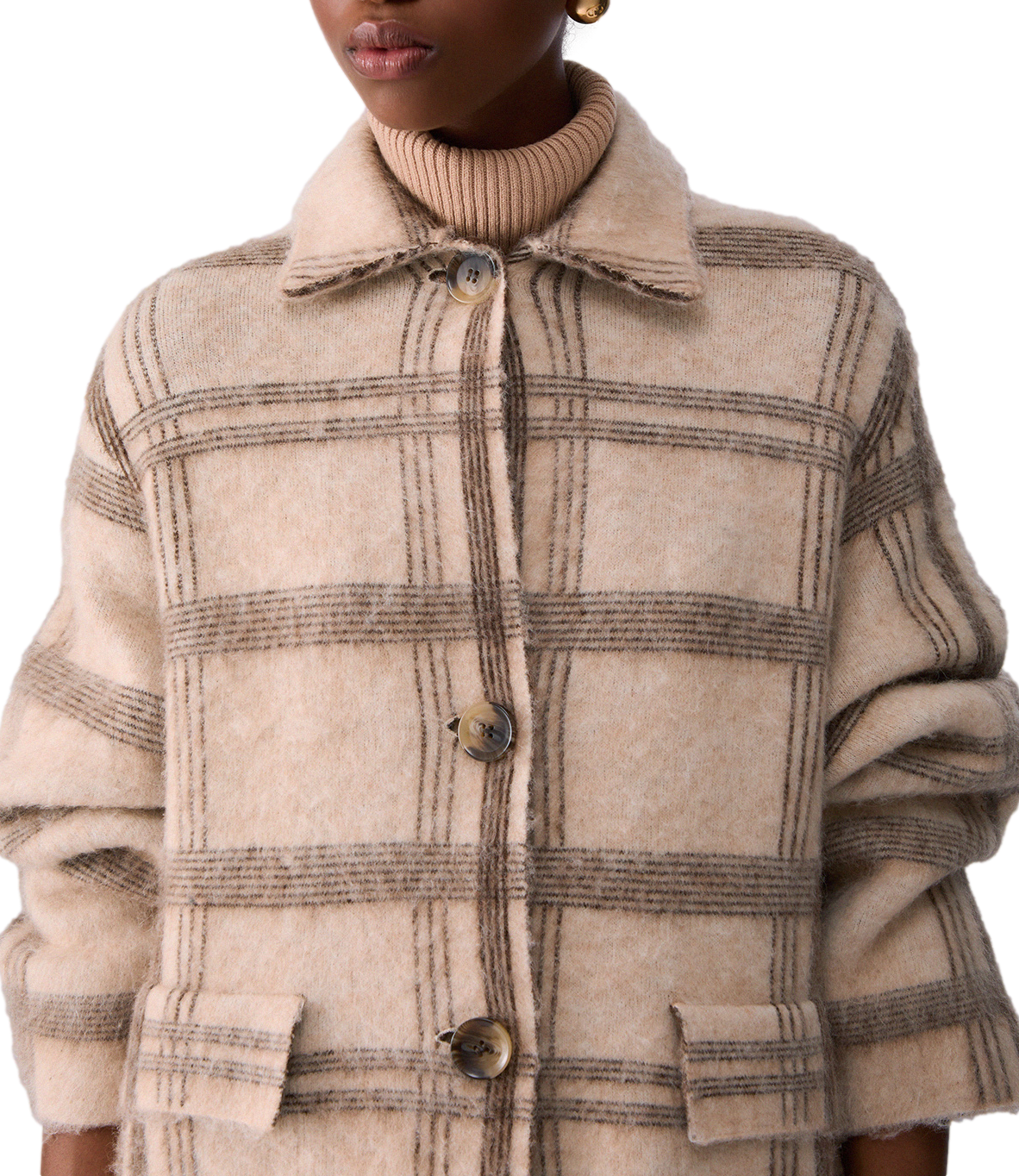 Liu jo Cappotto Jacq Brown Check da Donna
