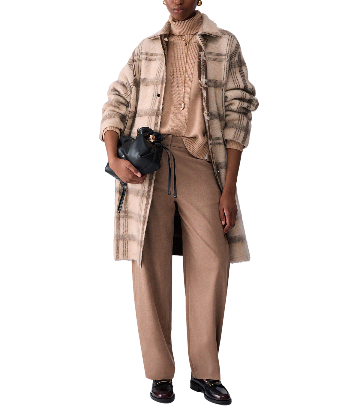 Liu jo Cappotto Jacq Brown Check da Donna